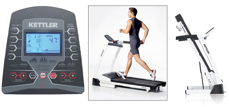 Cinta de correr KETTLER Spacer: con consola LCD, banda antideslizante y plegable