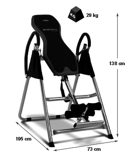 Dimensión de le tabla de inversión BH FITNESS Zero