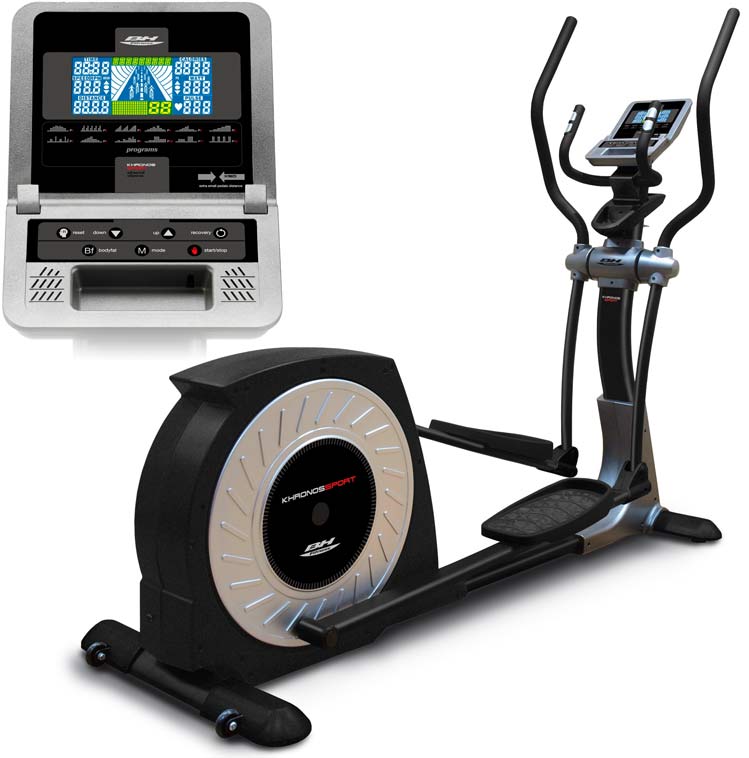 Elíptica Khronos Sport de BH FITNESS, con su consola de control