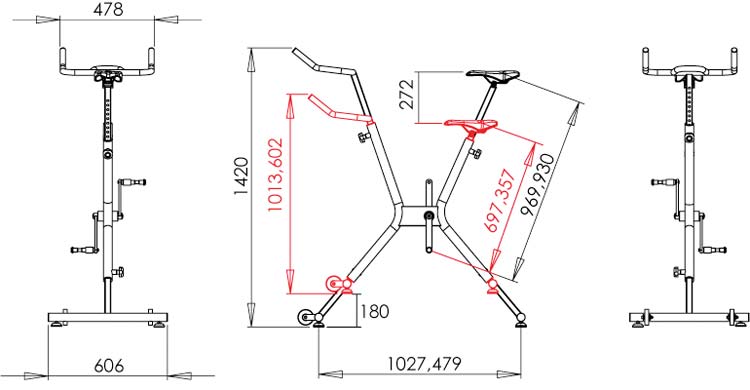 Dimensiones poolbike one